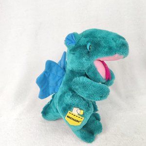 1983 Trudy toys Brethaire plush dragon Green Korea stuffed animal vintage